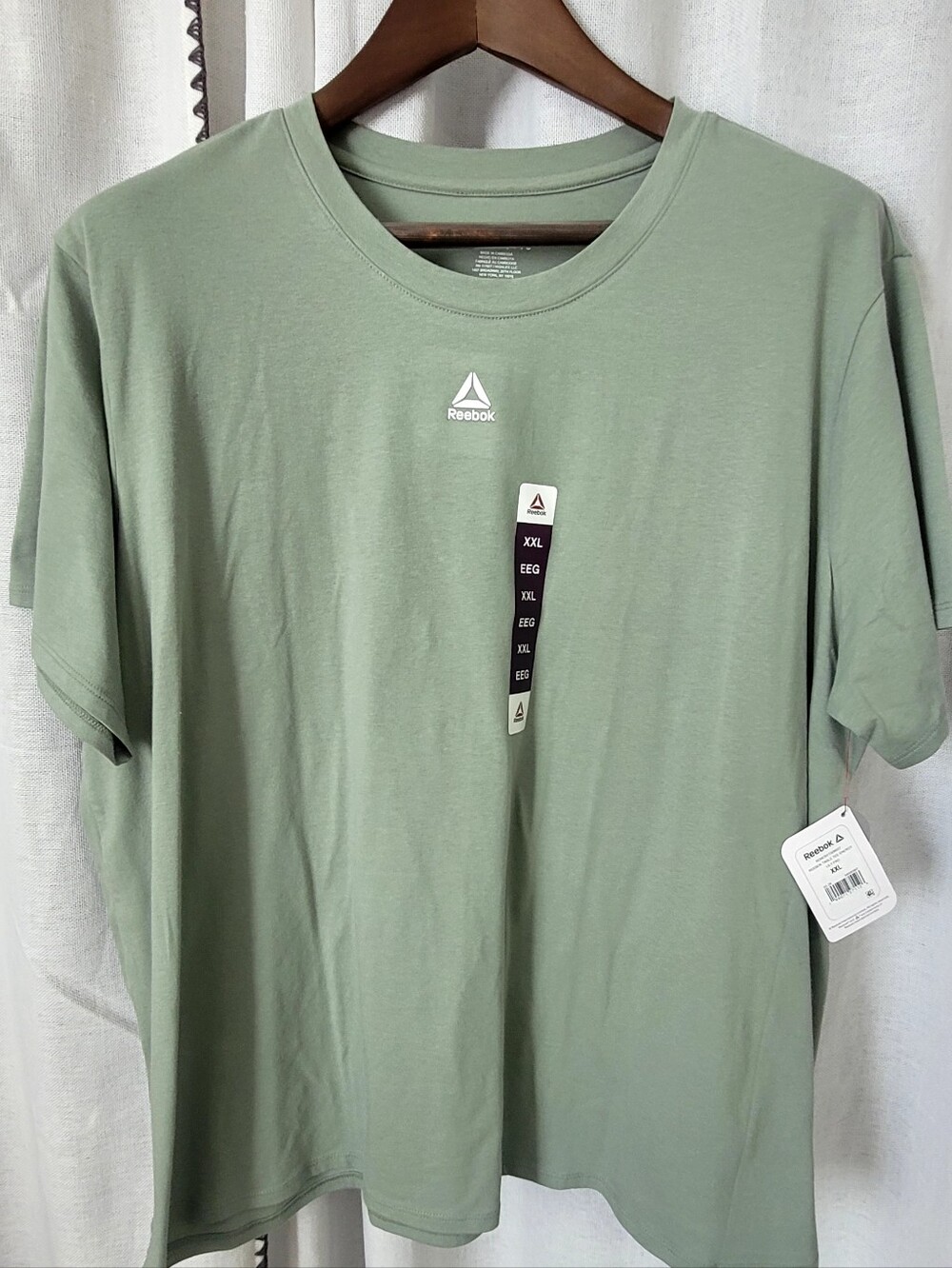NWT Reebok Sage Green Short Sleeve Active T-Shirt Crewneck XXL